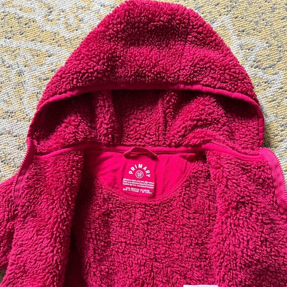 Primary Baby Raspberry Teddy Fleece Jacket - Picture 3 of 3